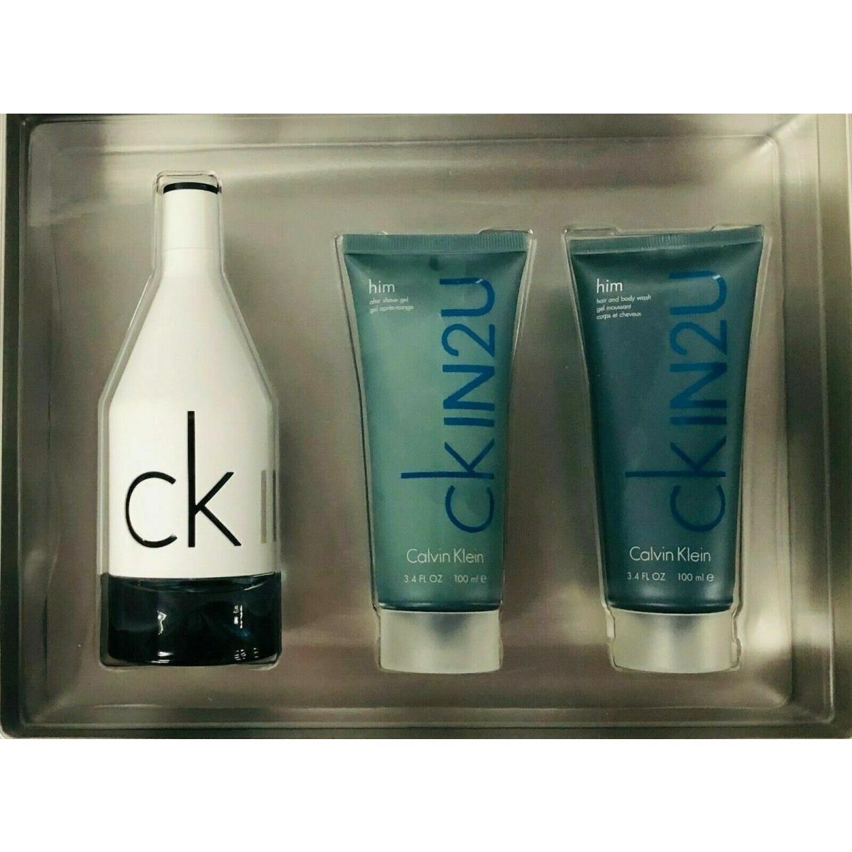 ckin2u 3 Pcs Gift Sets by Calvin Klein For Men Each Items Weighing 3.4 Fl. oz