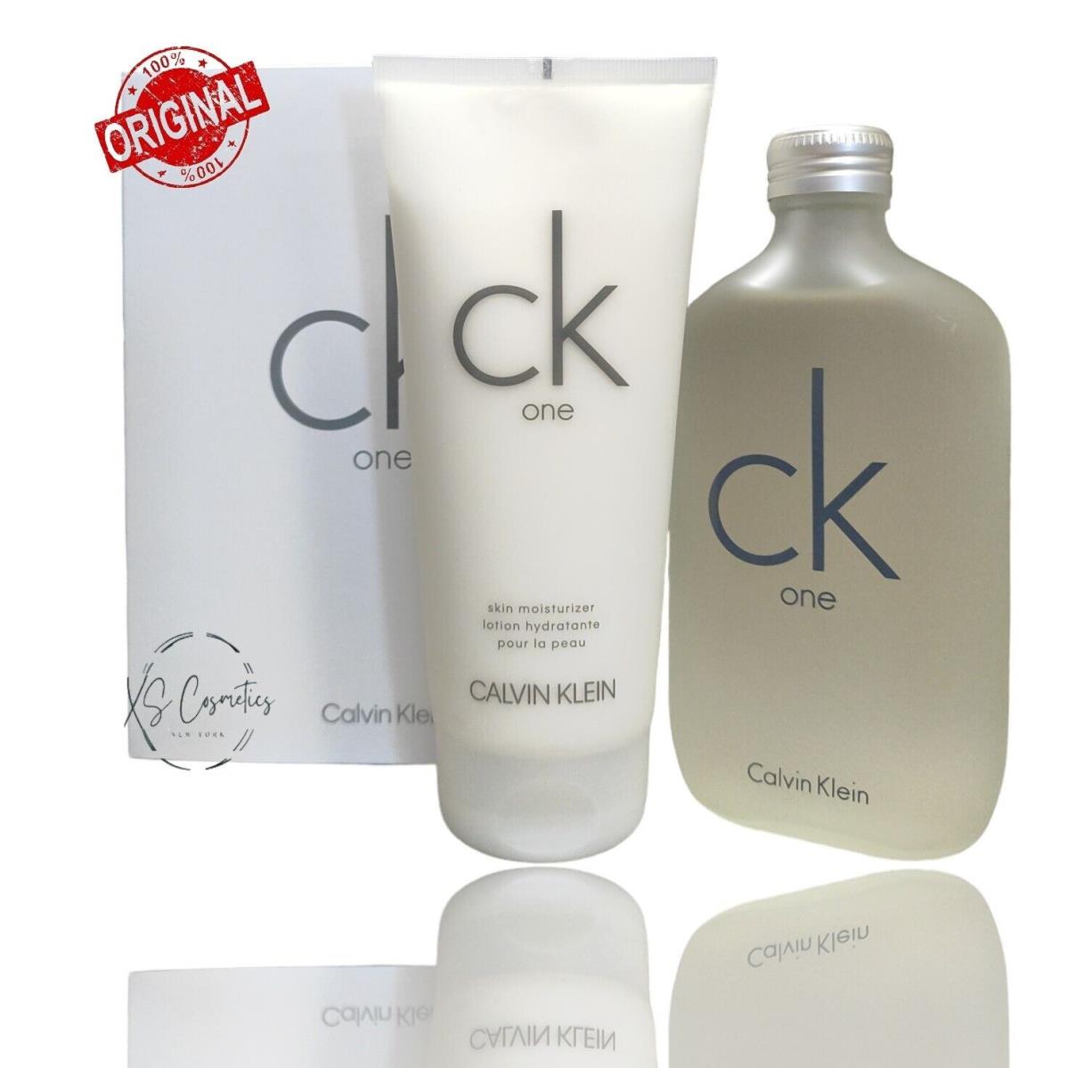 Ck One Calvin Klein Set Eau DE Toilette 6.7oz Skin Moisturizer 6.7 OZ -duo B