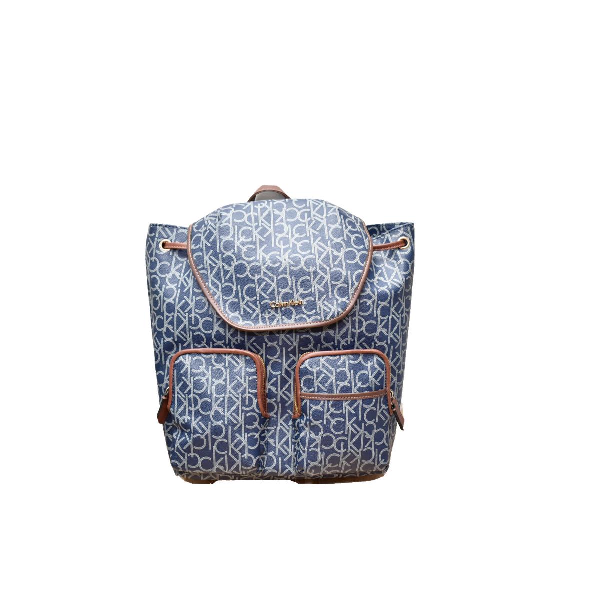 Calvin Klein Logo Backpack Handbag Blue