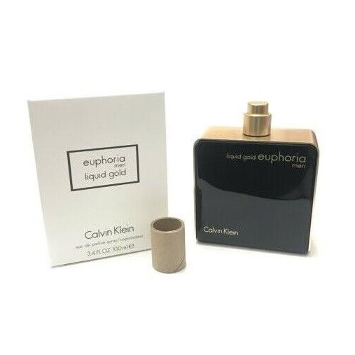 Euphoria Liquid Gold Calvin Klein Men 3.4 oz 100 ml Eau De Parfum No Cap