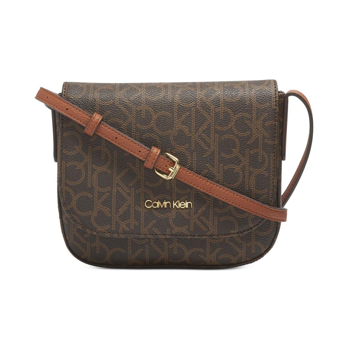 Calvin Klein Rachel Signature Brown Crossbody Bag B10821