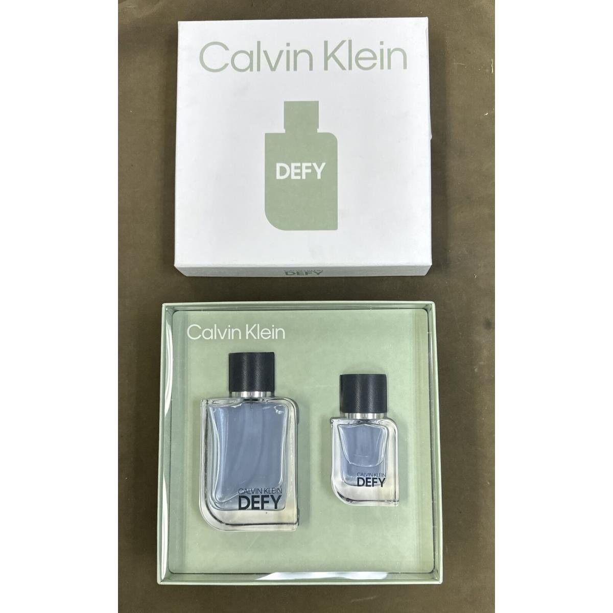 Calvin Klein Defy - Men`s 2-Pc Eau De Toilette Spray Gift Set 3.3oz 1.0oz