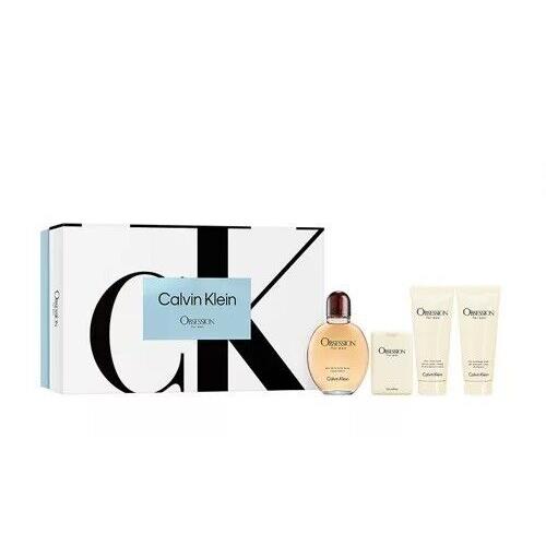 Obsession by Calvin Klein Eau de Toilette Spray For Men 4.2oz 4pc Gift Box