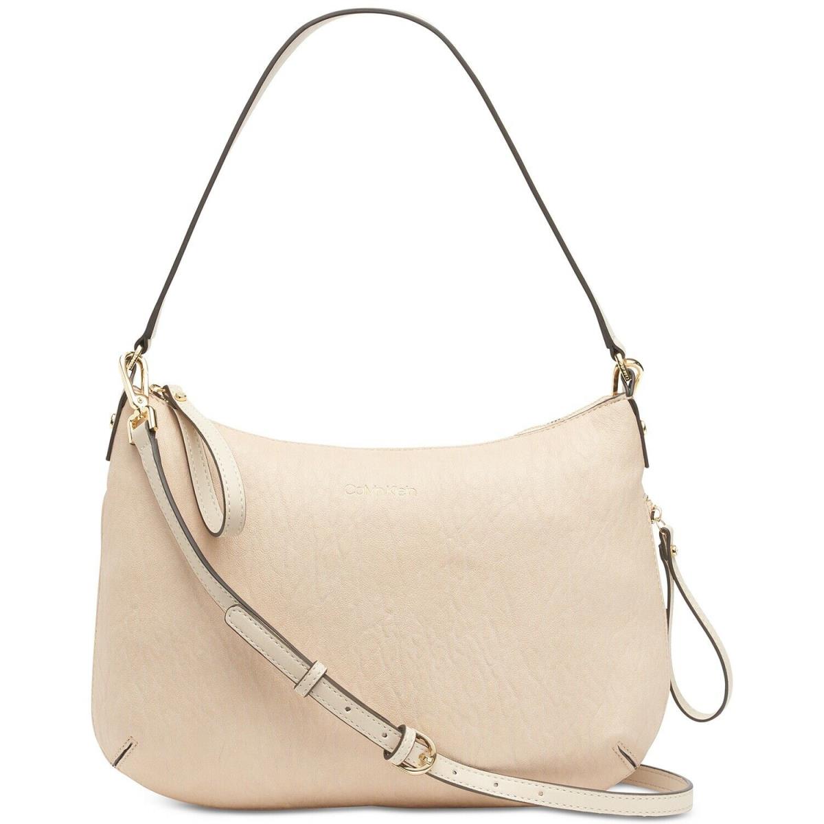 Calvin Klein Elaine Leather Crossbody Light Beige Bag B10821