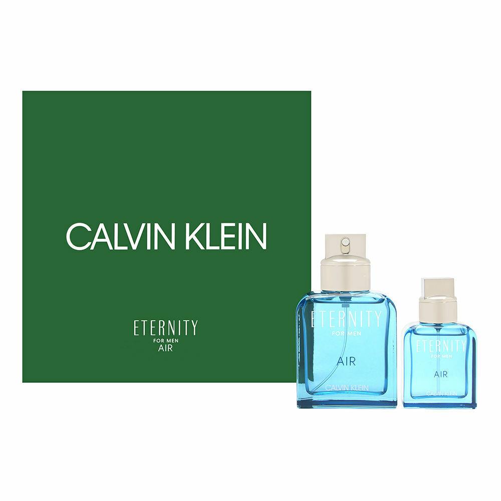 Eternity Air by Calvin Klein For Men 2 PC Set 3.4 oz Edt Spray + 1 oz Edt Spray