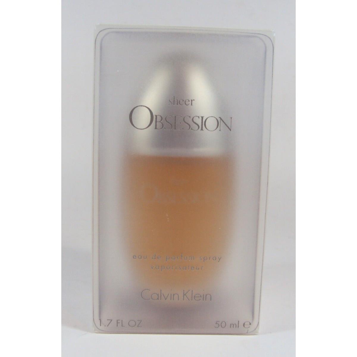 Sheer Obsession by Calvin Klein 1.7 oz / 50 ml Edp Spray Vintage