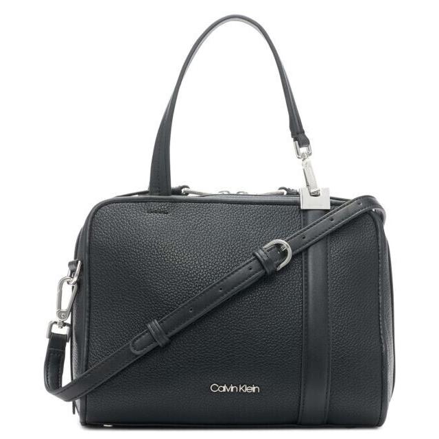 Calvin Klein Collette Satchel Pebbled Black