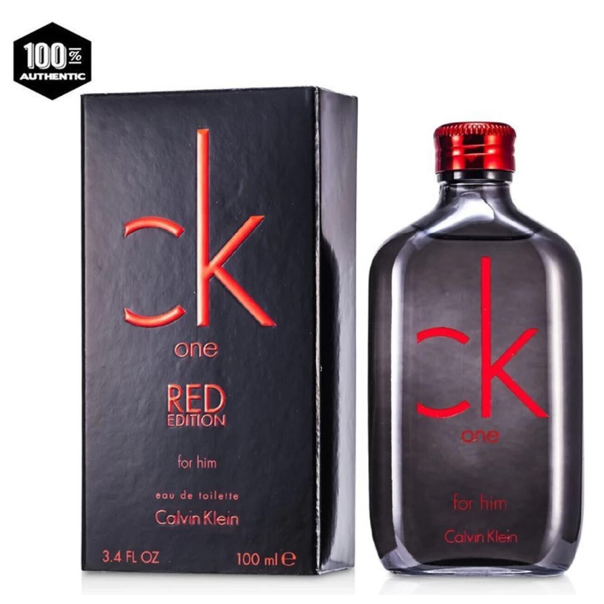 CK One Red Edition For Calvin Klein 3.4 oz / 100 ml Edt Spray For Men