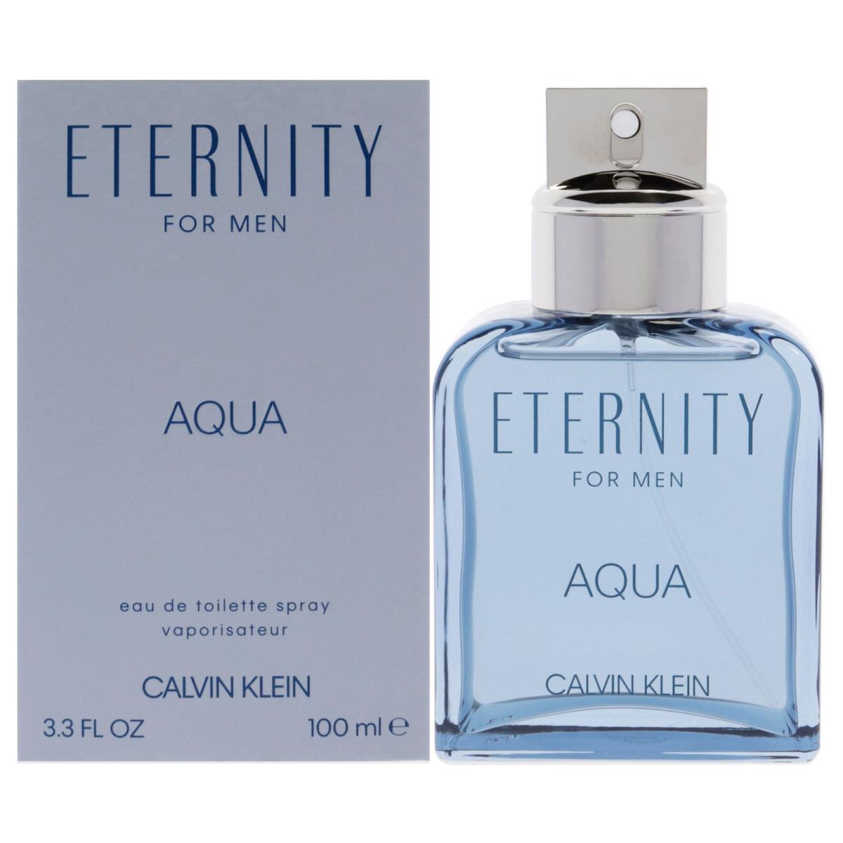 2 Pack Eternity Aqua by Calvin Klein For Men - 3.3 oz Edt Spray