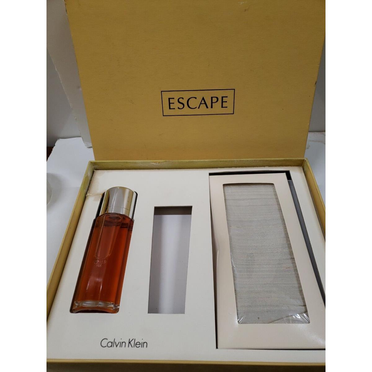 Escape by Calvin Klein Gift Set For Women Edp Spray 3.4 oz + Scented Eye Pillow