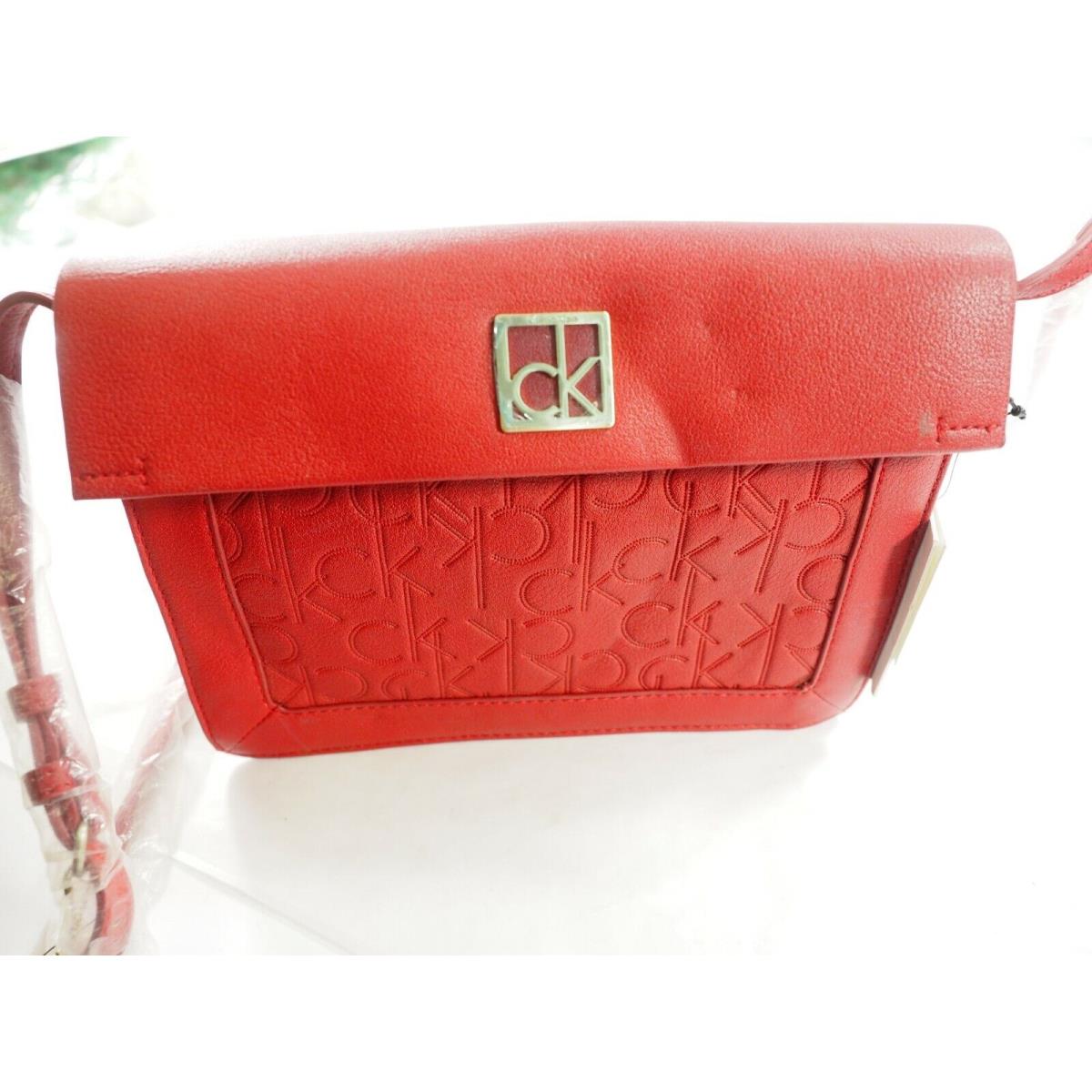 Calvin Klein Sadie Red Leather Purse