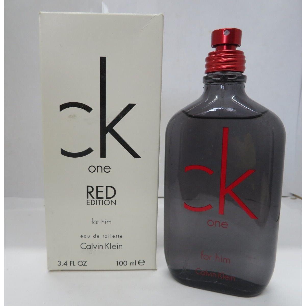 Calvin Klein CK One Red Edition For Him Eau De Toilette Spray TT 3.4 oz/100 ml