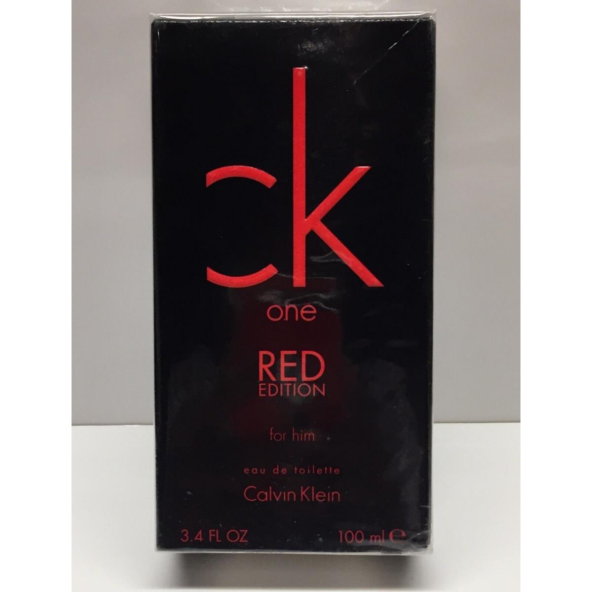 Calvin Klein CK One Red For Him Eau DE Toilette 3.4 OZ Made IN France