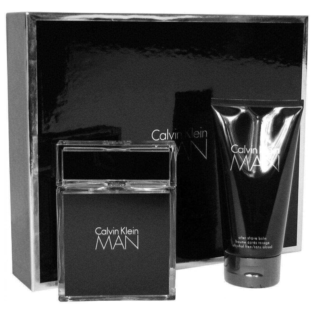 Calvin Klein Man 2 PC Giftset 3.4 Oz Edt Spray + 5 Oz After Shave Balm For Men