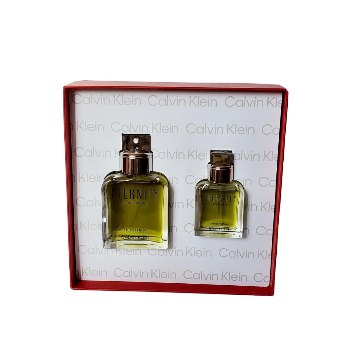 Calvin Klein Eternity For Men 2PC Gift Set 3.4OZ Edp Spray + 1.0OZ Edp Spray