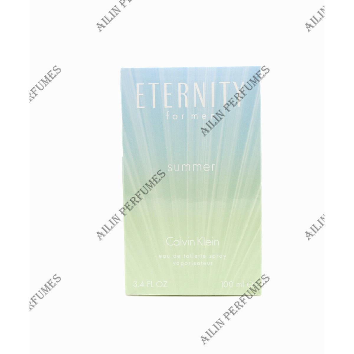 Eternity Summer 2016 by Calvin Klein 3.4 oz 100 ml Eau de Toilette Spray Men