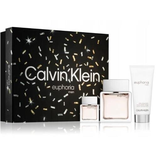 Euphoria by Calvin Klein For Men 3 Pcs Gift Set 3.3 oz Edt + After Shave + Mini