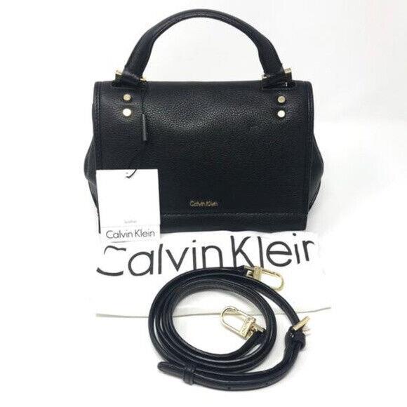 Calvin Klein Doreen Leather Convertable Black Bag