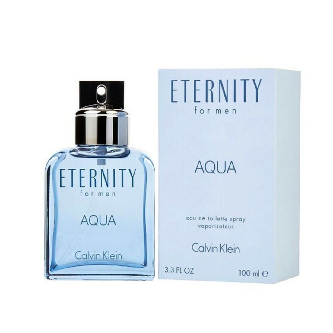 Eternity Aqua by Calvin Klein Edt Spray For Men 3.3oz