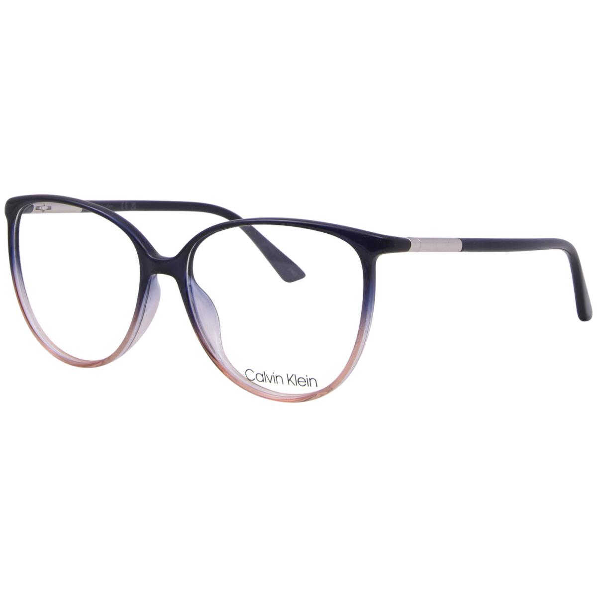 Calvin Klein CK21521 438 Eyeglasses Frame Women`s Blue Full Rim Oval Shape 56mm