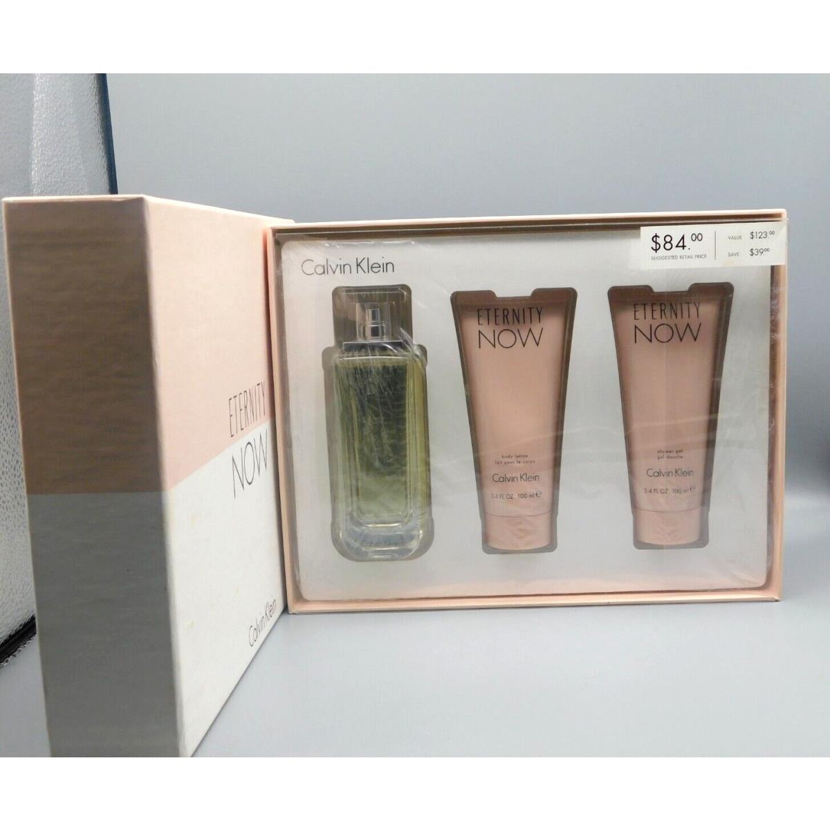 Eternity Now by Calvin Klein For Women 3-Pc Gift Set Eau de Parfum Spray 3.4 oz