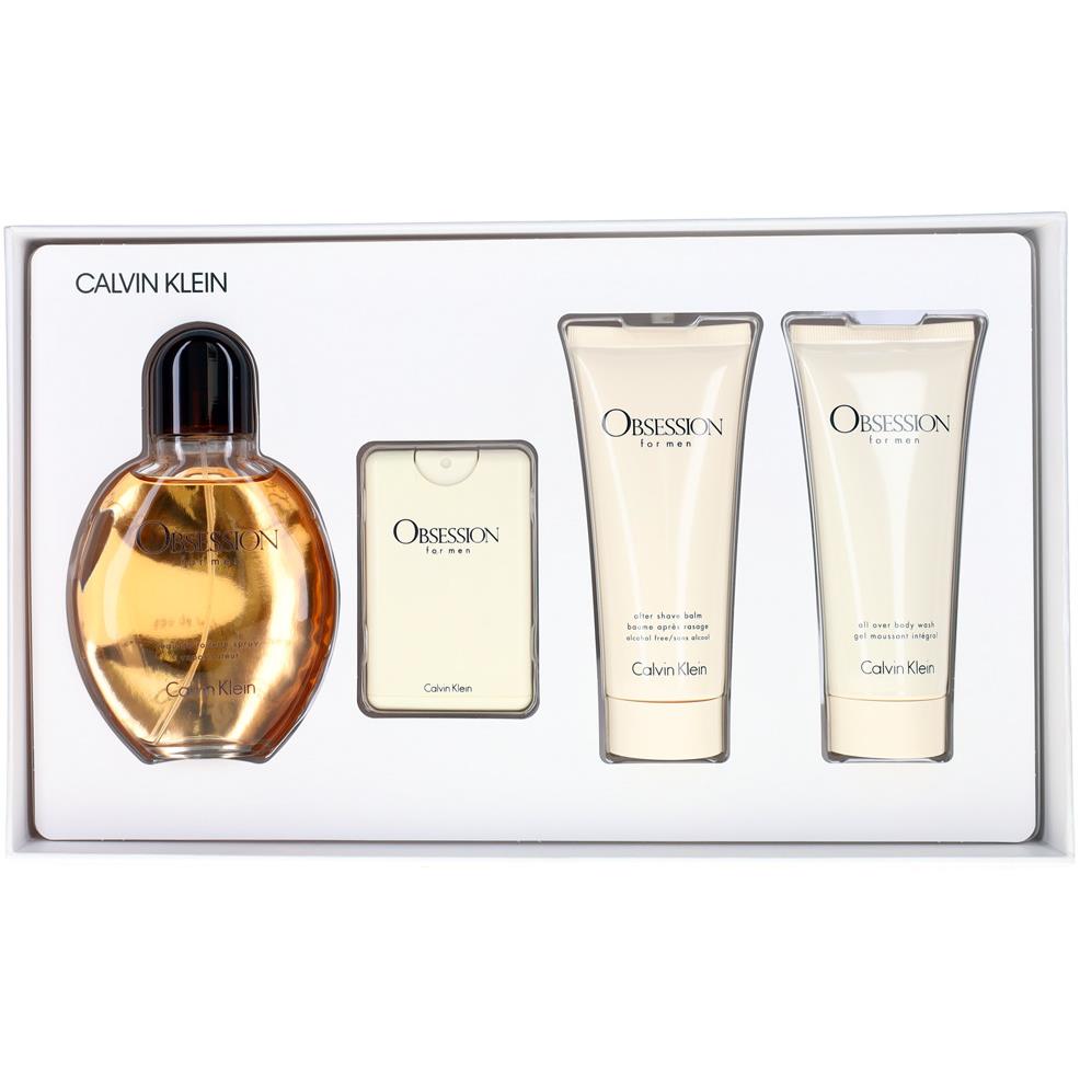 Obsession By Calvin Klein For Men Set: Edt+edt+asb+sg 4.0+0.67+3.4+3.4