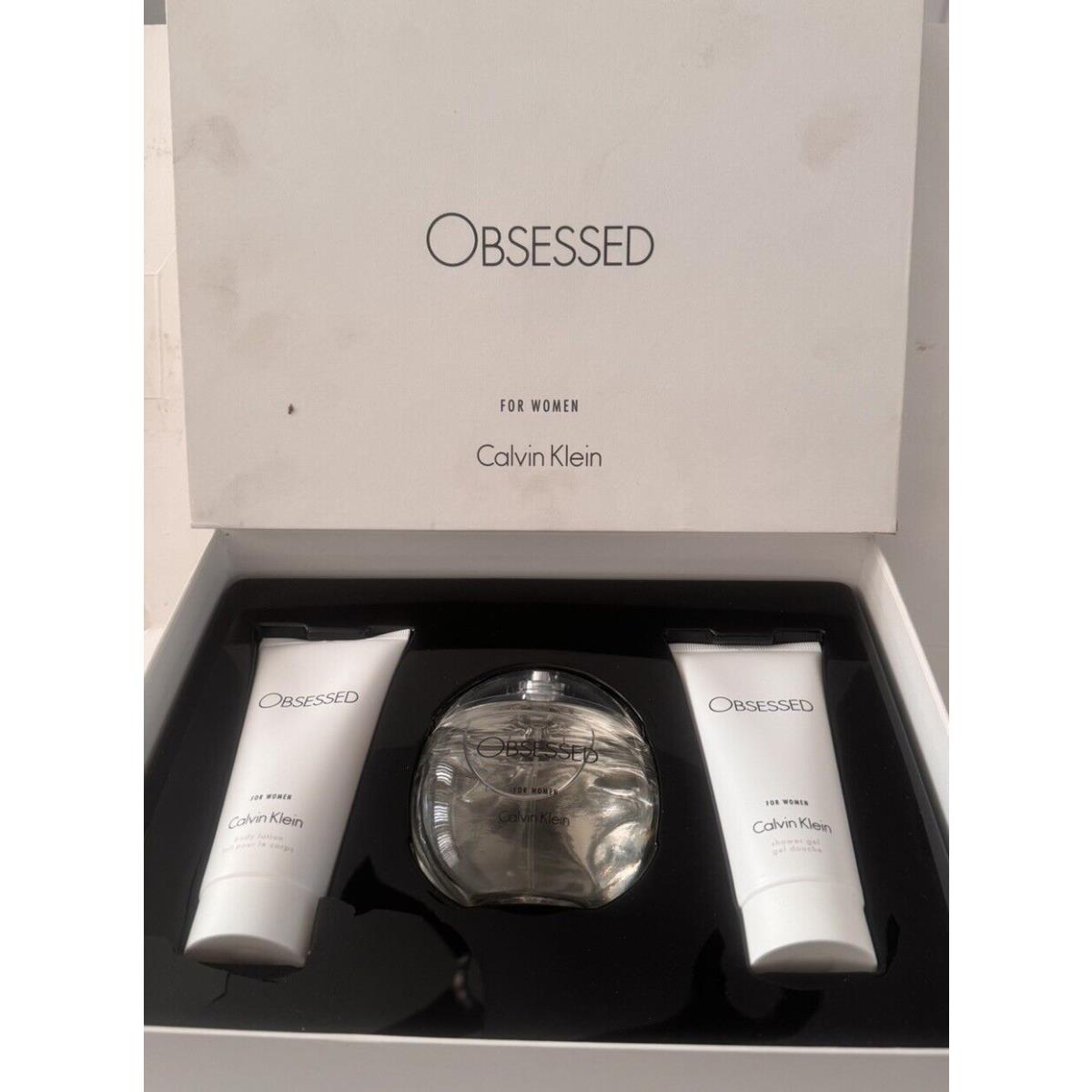 Obsessed by Calvin Klein For Women Set: Edp 3.4 +body Lotion 3.3 +shower Gel 3.4