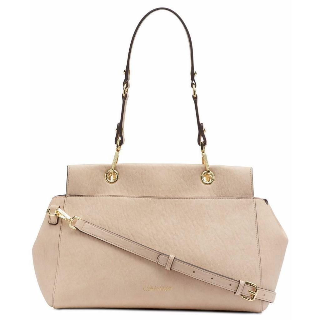 Calvin Klein Sonoma Double Handle Satchel Pvc SAND/GOLD-$158.00