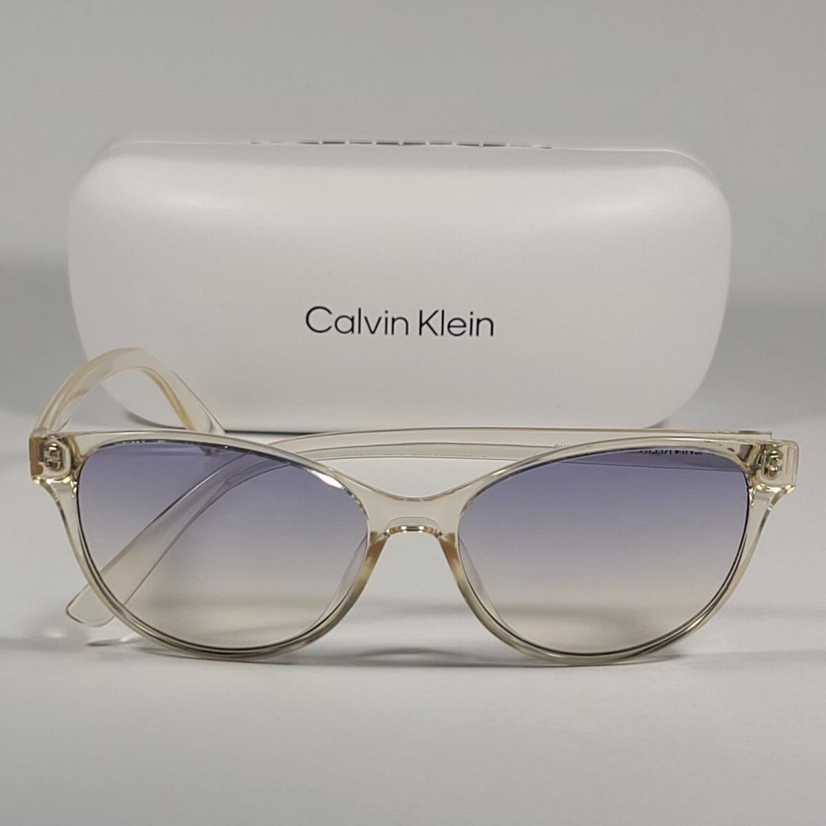 Calvin Klein Cat Eye Sunglasses CK20517S 740 Crystal Frame Light Violet Gradient