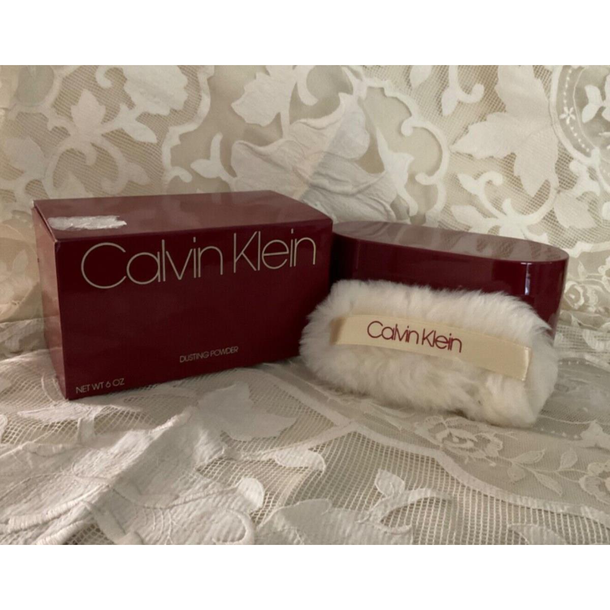 Vtg Calvin Klein Nos Red Classic Women Dusting Powder w Orig Box