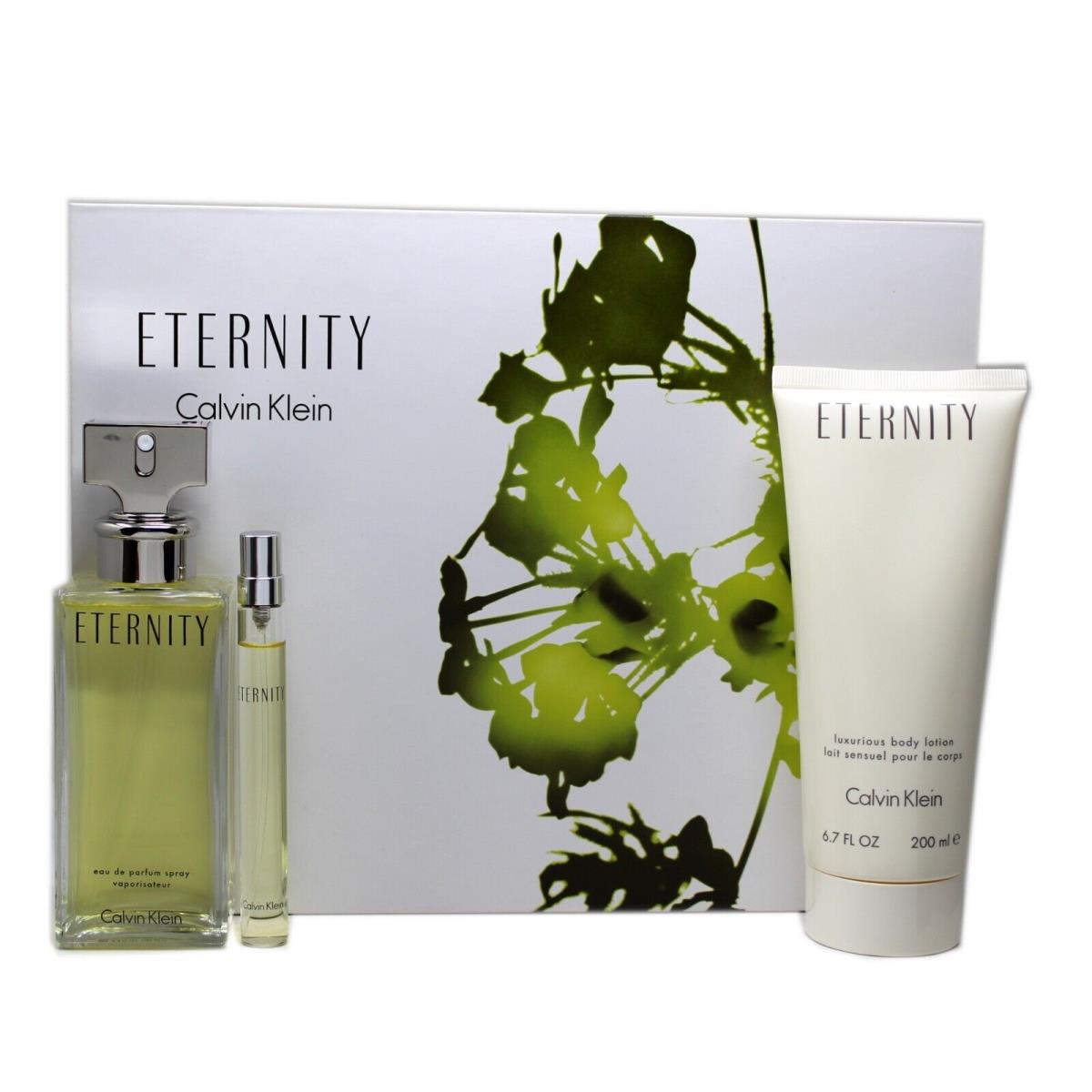 Calvin Klein Eternity 3 Piece Gift Set For Women Eau DE Parfum Spray 100ML