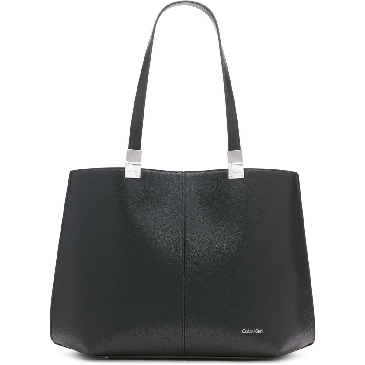 Calvin Klein Granite Geometric Tote One Size Black/silver