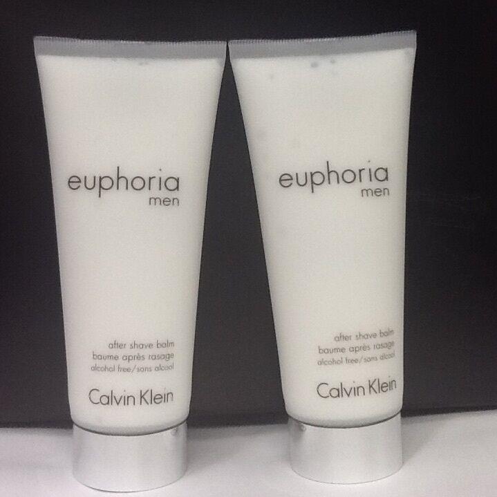 Euphoria For Men By Calvin Klein Lot of 2 X 3.4 OZ After Shave Balm Unbox