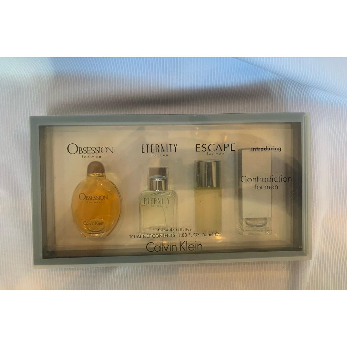 Calvin Klein 4 Piece Assorted Set Eternity CK One Obsession Escape .5oz 15ml