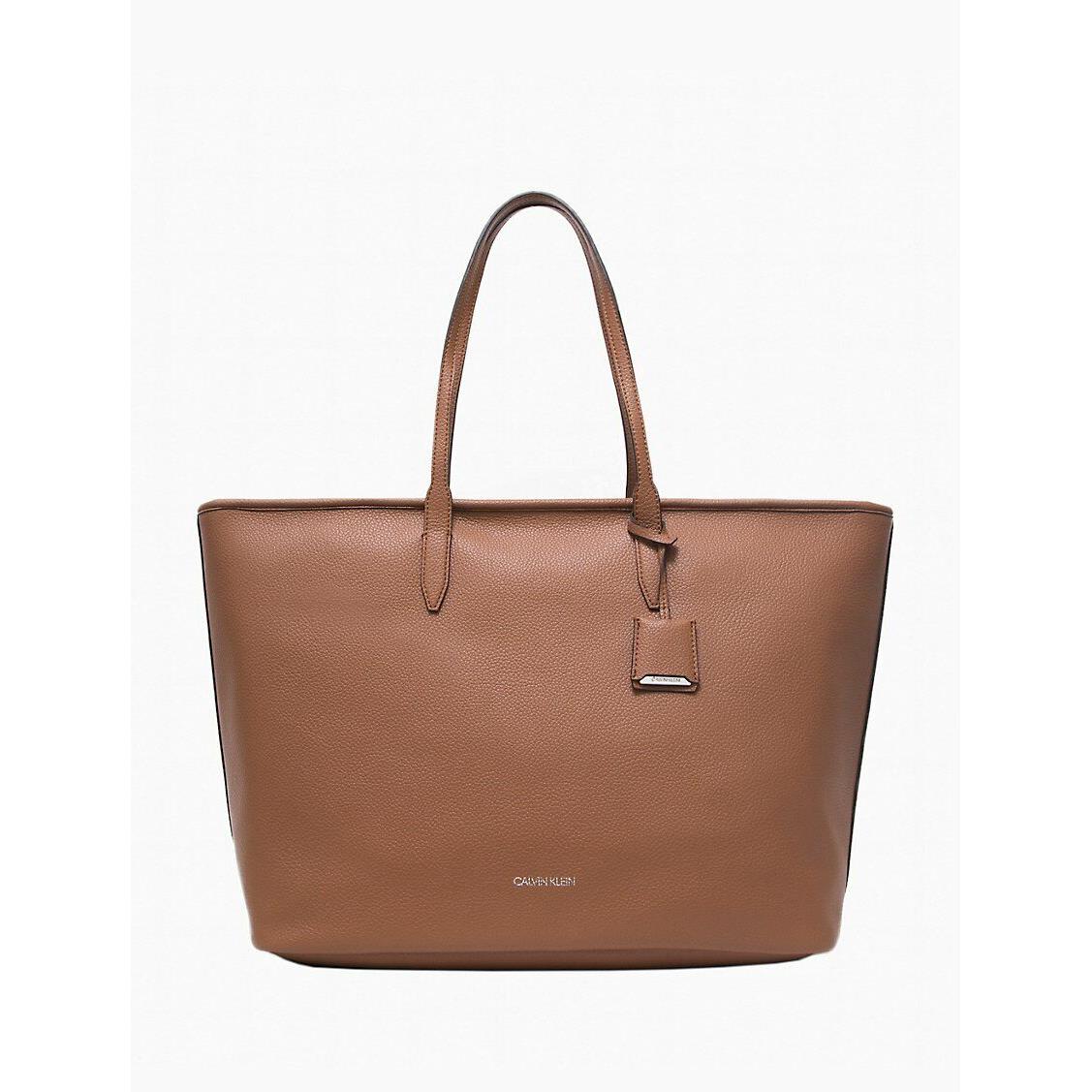 Calvin Klein Pebble Tote Bag Medium Caramel