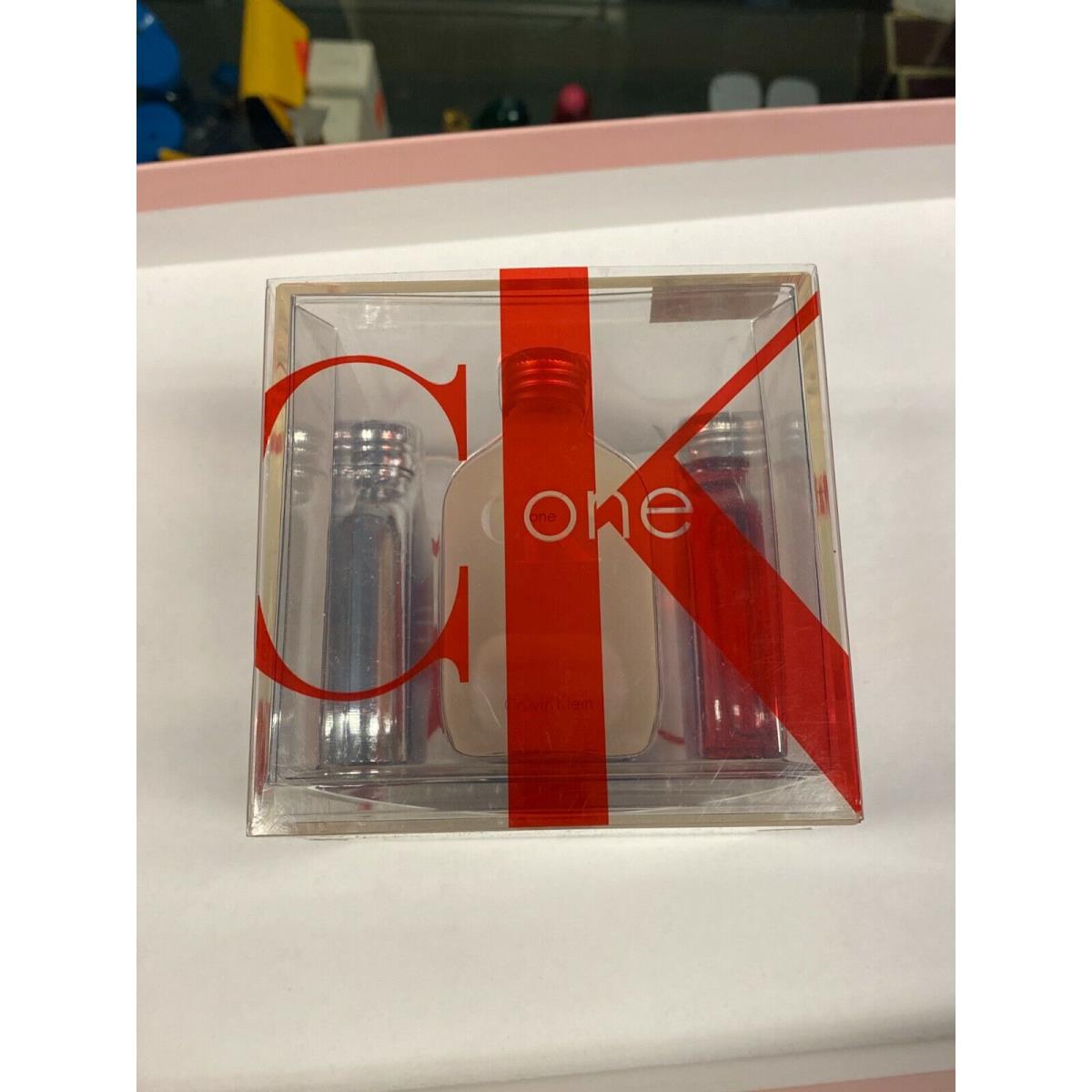 Calvin Klein One Eau de Toilette Gift Set 4 Bottles Totaling 2 fl oz Rare