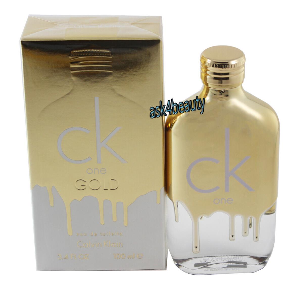 CK One Gold by Calvin Klein For Unisex 3.4/3.3oz/100ml Edt Spray