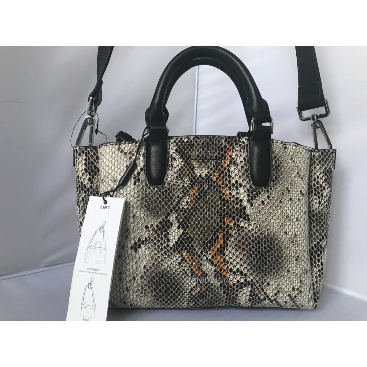 Calvin Klein Rita 2 in 1 Organizaional Mini Bag Crossbody Snake Pattern