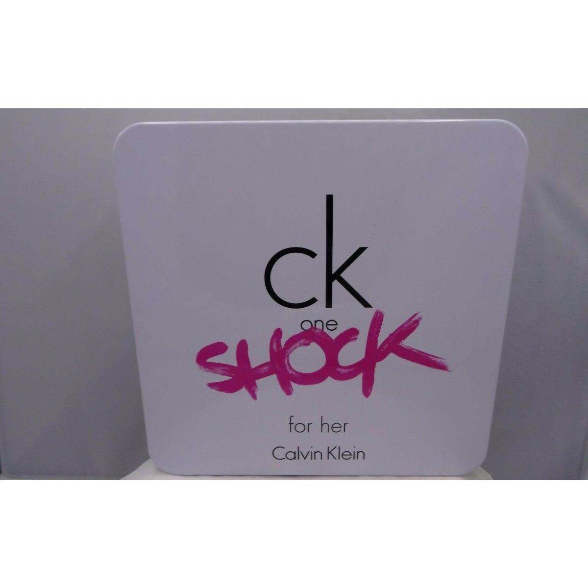 CK One Shock BY Calvin Klein 2 Piece Gift Set Edt Spray Women 3.3/3.4 OZ