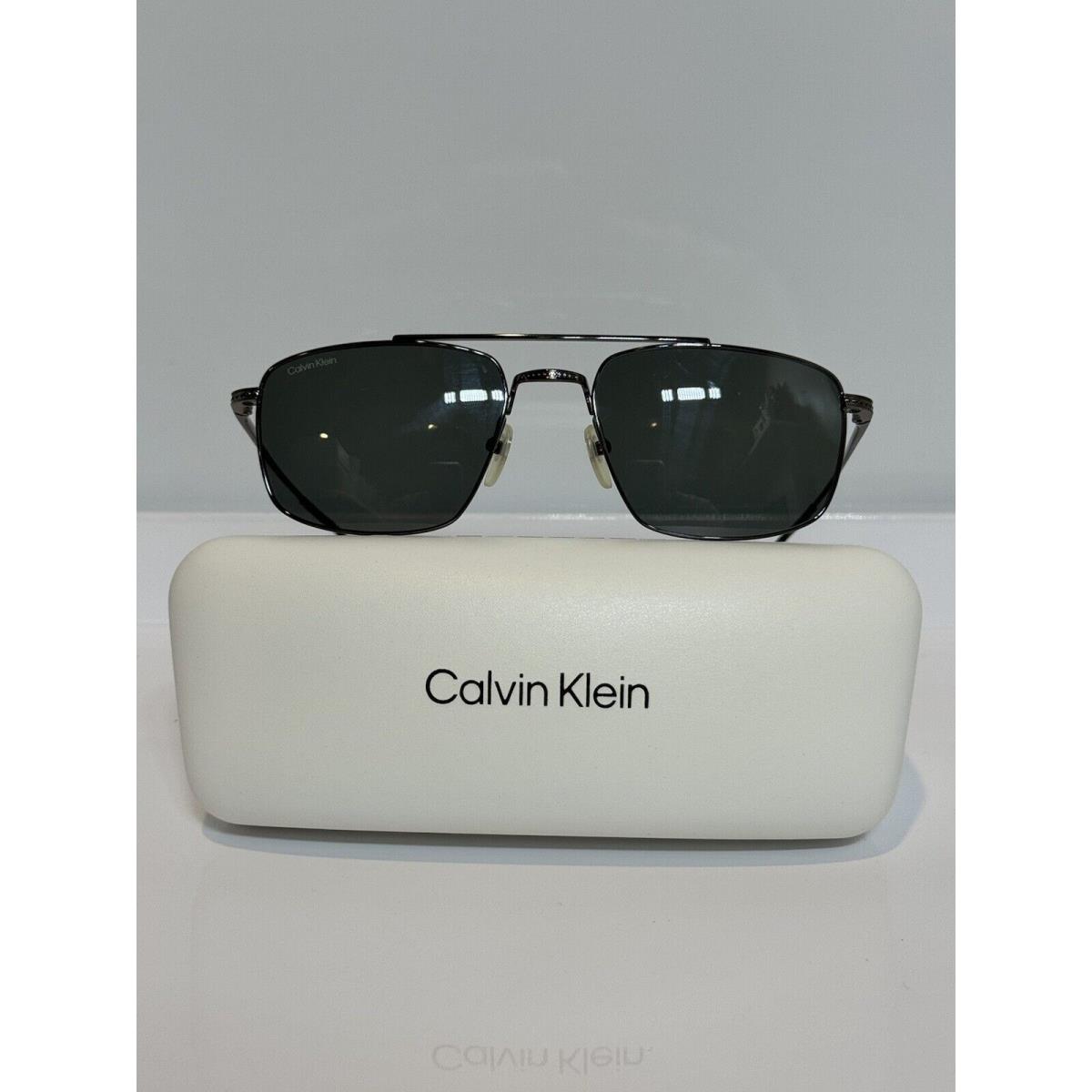 Calvin Klein CK22111TS 014 Light Gunmetal Titanium Sunglasses 56mm