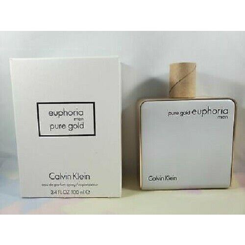 Euphoria Pure Gold By Calvin Klein 3.4 Oz. 100ml Edp Tester White Box Men