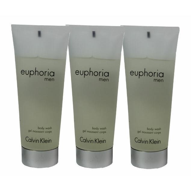 Euphoria by Calvin Klein For Men Combo Pack: Shower Gel 10.2oz 3x 3.4oz