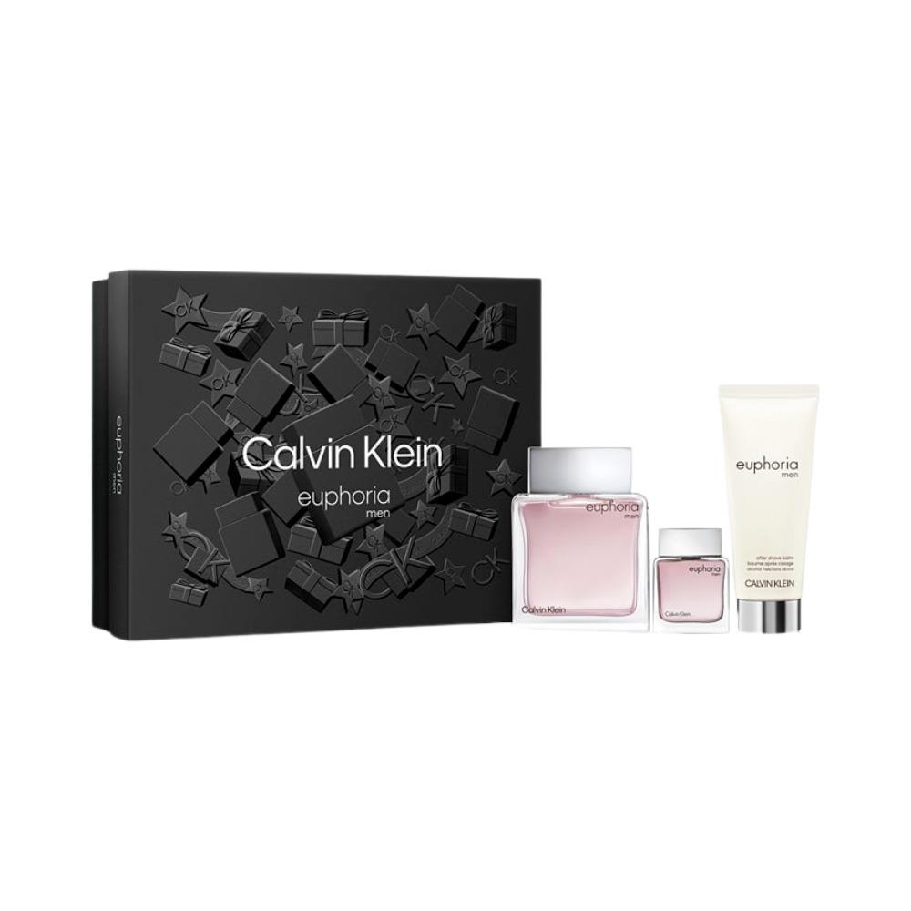 Euphoria by Calvin Klein 3PC Gift Set 3.3 OZ Edt Spray