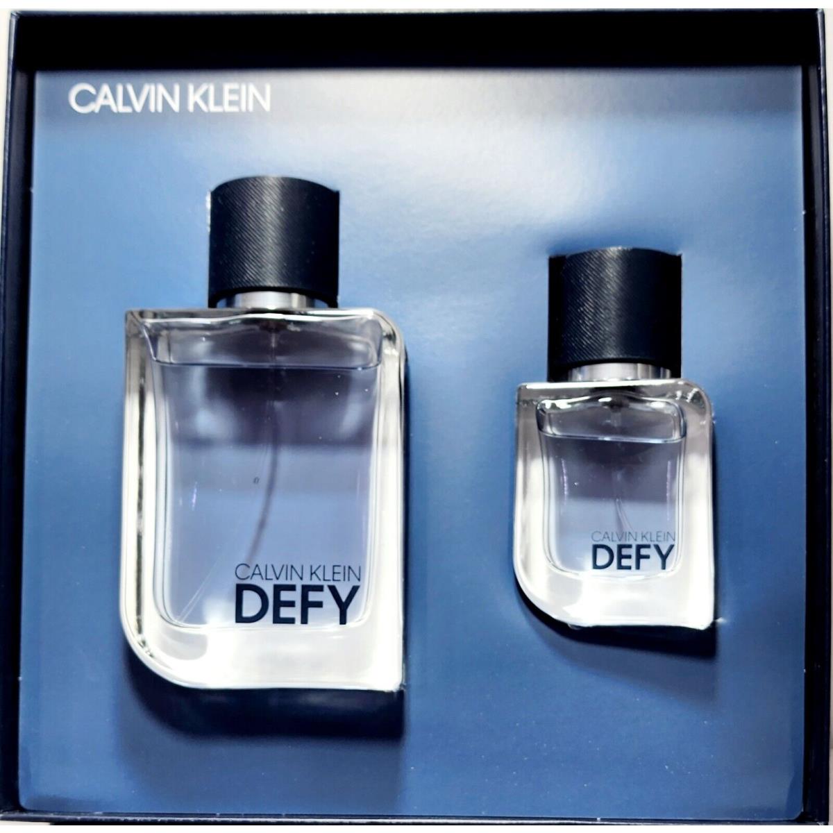 Calvin Klein Defy 2 Piece Set 100 ML Edt Spray 30 ML Edt Spray For Men IN A Box