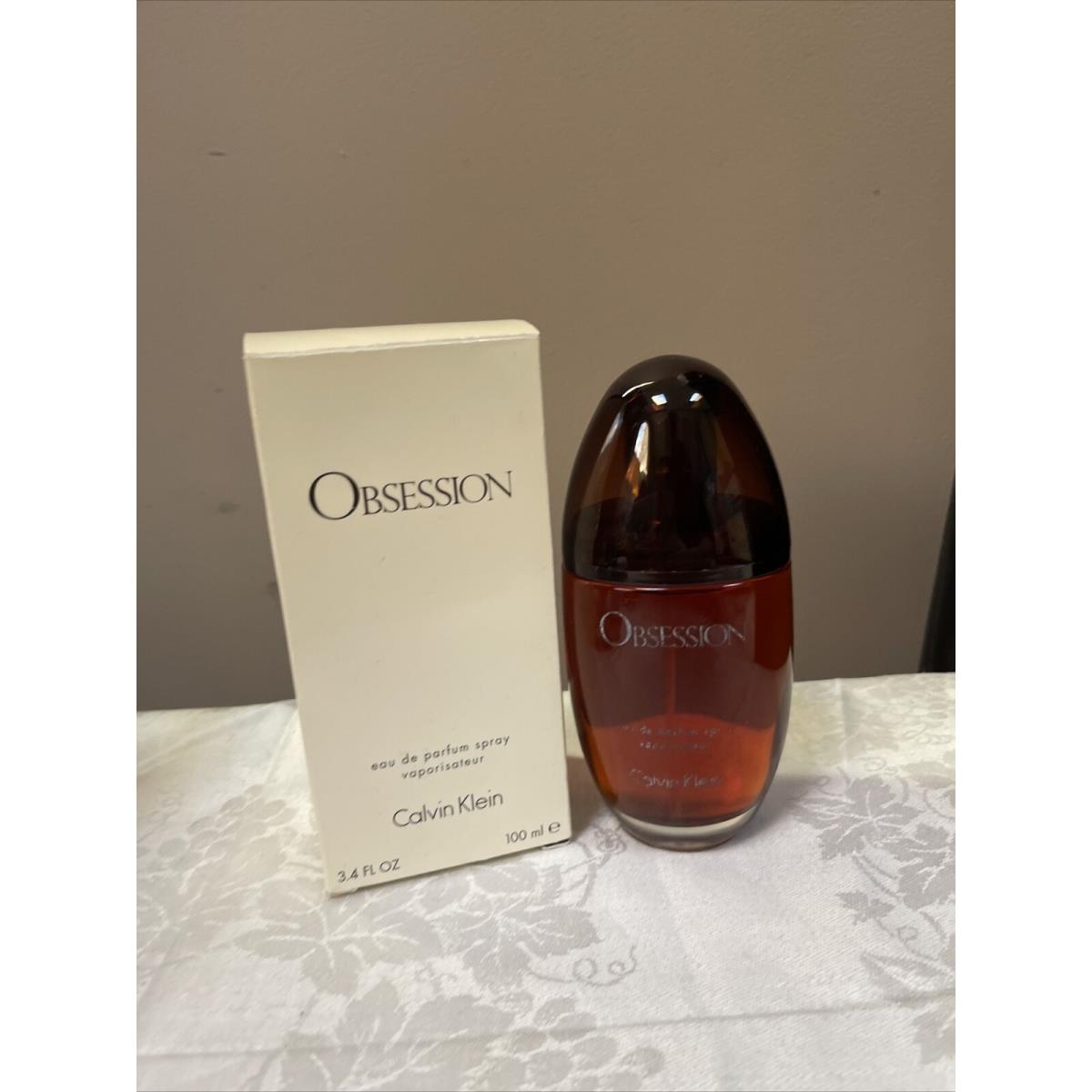 Vintage Box Calvin Klein Obsession 3.4oz Women Eau De Parfum Spray Usa S1