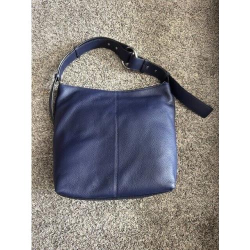 Calvin Klein L-liana Leather Shoulder Bag Navy H8GCA8JX 5bu Retail