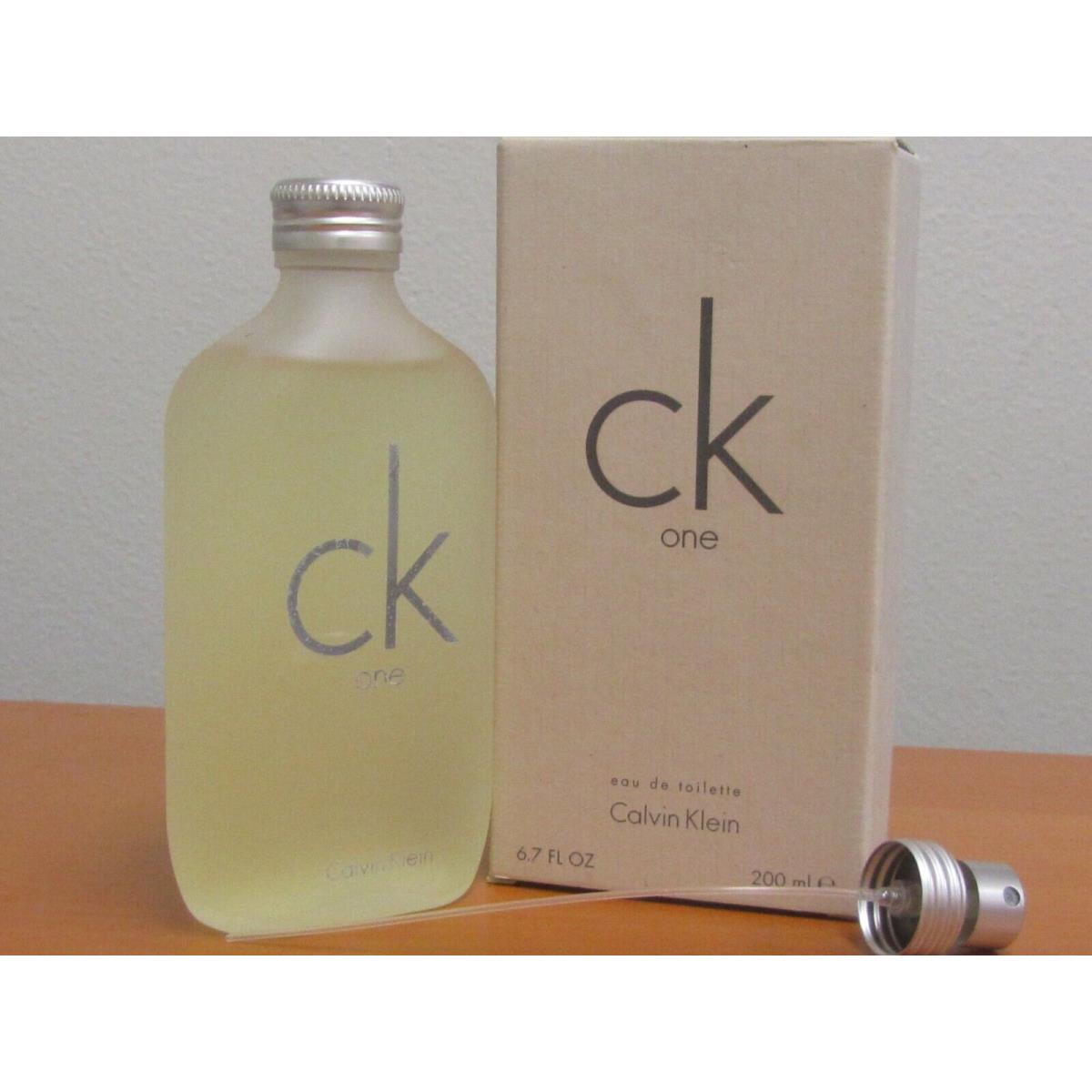 Ck One By Calvin Klein Unisex Fragrance 6.7 oz / 200 ml Edt Spray 2268 Usa