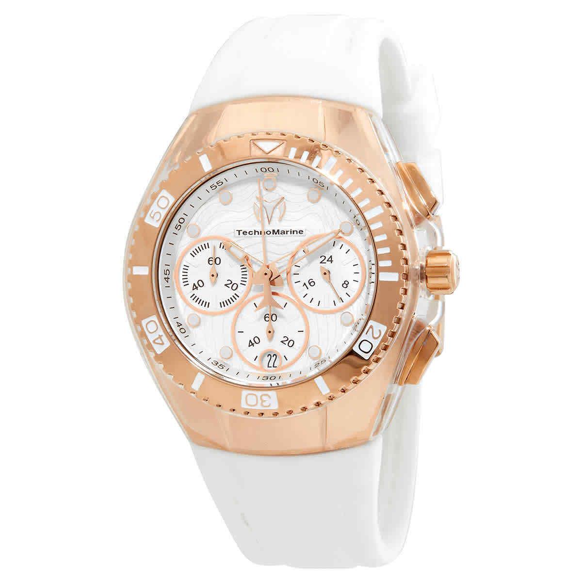 Technomarine Cruise Chronograph Quartz White Dial Ladies Watch TM-120047