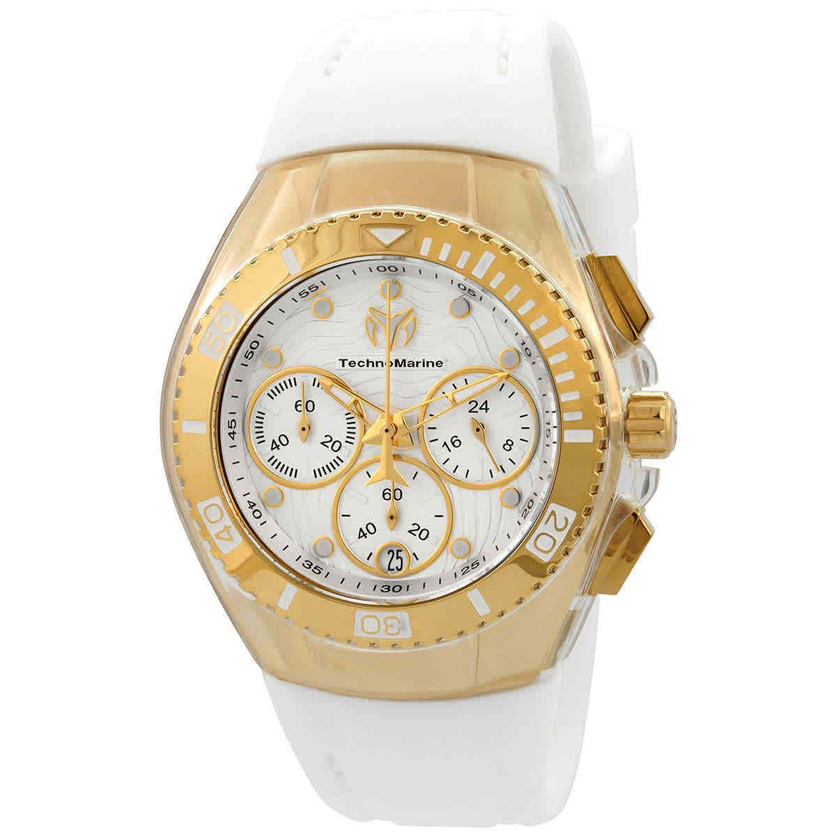 Technomarine Cruise Chronograph Quartz White Dial Ladies Watch TM-120045