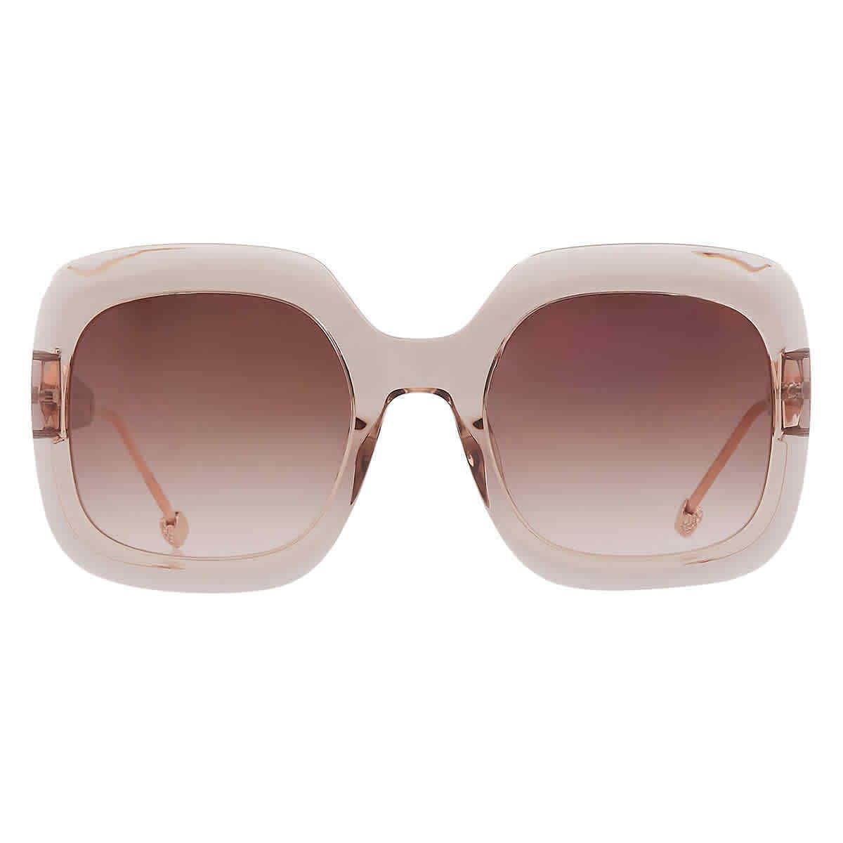 Philipp Plein Brown Gradient Square Ladies Sunglasses SPP065S 07T1 55